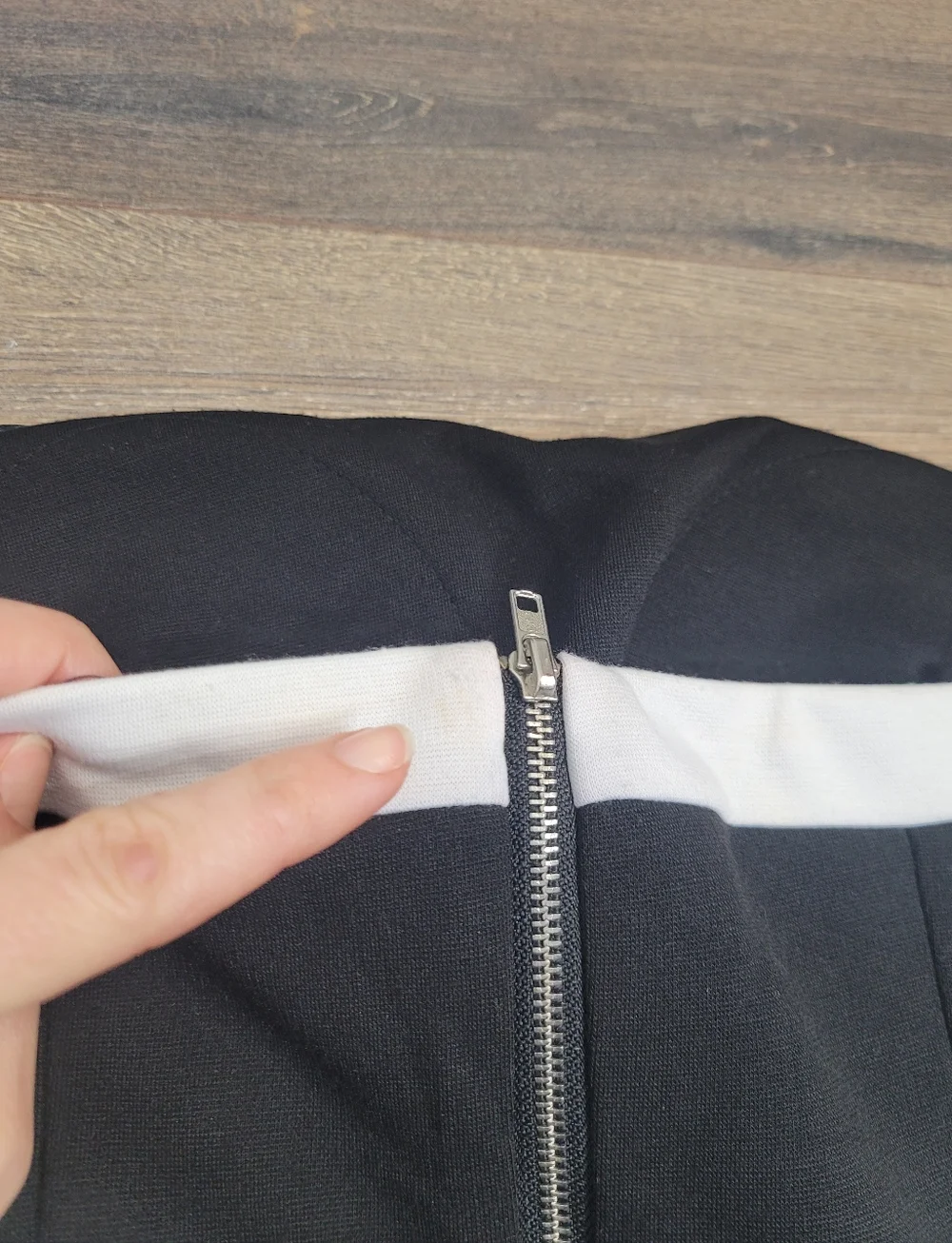 HKR Collection Black White Cocktail Evening Strapless Zipper Back Dress Sz Small - Picture 11 of 14